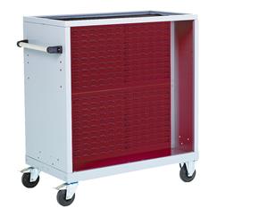 10403013.** CNC tool trolley for use with tool blocks. WxDxH: 1115x600x1150mm. RAL 7035/5010 or selected